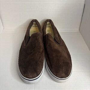 Route 66 Men's Brown Corduroy Slip-On Shoes